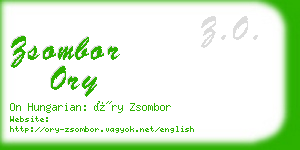 zsombor ory business card